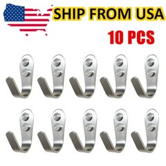 10Pcs Wall Hooks Towel Coat Hanger 304 Stainless Steel Heavy Duty School Hanging