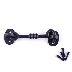 Renovators Supply Gate Latch Lock 5″ Wrought Iron Hook and Eye Door Lock Latch