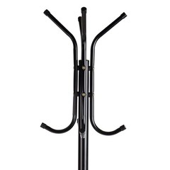 Coat Rack Hall Tree Black Metal Freestanding 69 in. H x 16.5 in. W x 14.75 in. D