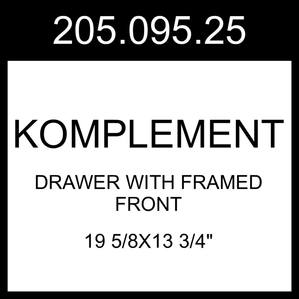 IKEA KOMPLEMENT Drawer With Framed Front Dark Gray 19 5/8×13 3/4″ 205.095.25