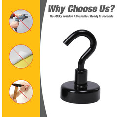 20Pack Magnetic Hooks 30Lbs+ Magnet Hooks Heavy Duty Strong Magnets