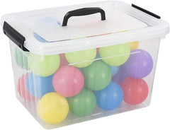 12 Quart Latching Storage Bin with Handle – Durable Plastic Organizer Box
