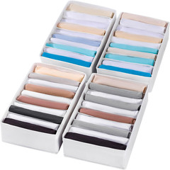 4 Packs T-Shirt Drawer Organizers for Clothing,10 Grids Compartment Wardrobe Sto