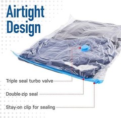 Spacesaver Vacuum Storage Bags for Clothes Storage, 10 Pack x 2 – Large