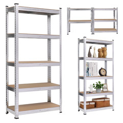 5 Tier Shelving Unit Adjustable Garage Storage Utility Rack Shelves