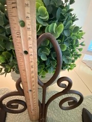 Two Cast Iron Fleur De Lis Wall Hangers Black Decor 9 1/2” x 6″ & Plant Holder