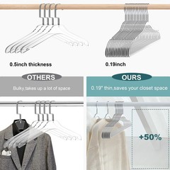 Quality Hangers Clear Plastic Hangers for Clothes | Multi Pack – Heavy Duty H…