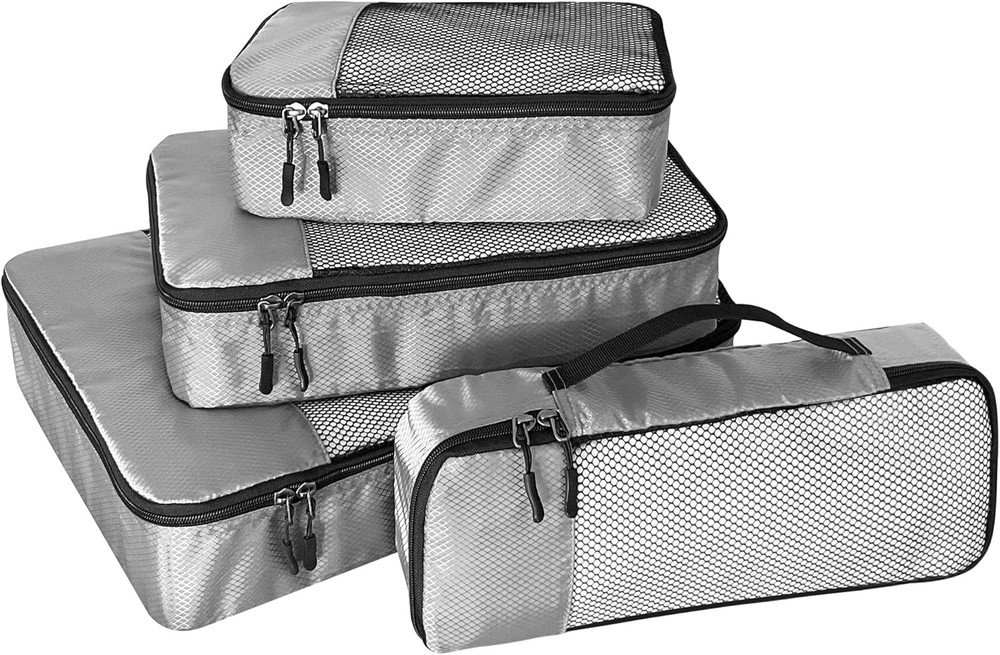 4-Piece Packing Cubes Travel Accessories Set Suitcases Luggage Organizer Bags