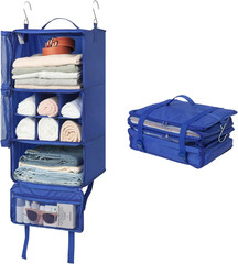 Hanging Packing Cubes for Travel, Large Portable Hanging Suitcase Organizer, Fol