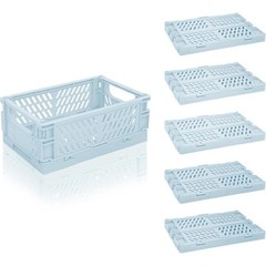 6 Pack Mini Foldable Small Plastic Baskets for Organizing and