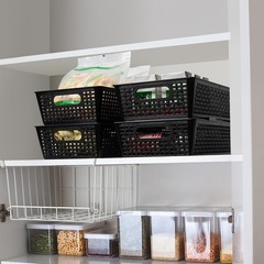 Durable 6 Count Extra Large Stackable Baskets for Versatile Storage Solutions