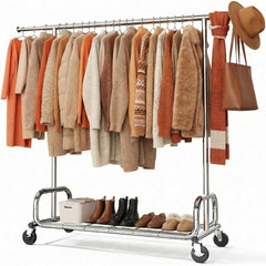 450 LBS Heavy Duty Commercial Clothing Garment Rack Rolling