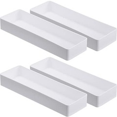 4 Pack Plastic Drawer Organizer 9.5 x 3 x 1.4 Inch Tabletop Organizer Tray