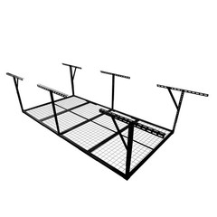 3x8FT Overhead Garage Storage Rack, Heavy-Duty Metal Garage Ceiling Storage Rack