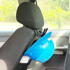Universal over the Seat Hard Hat Rack,Hard Hat Holder Back Seat Hanger Headrest