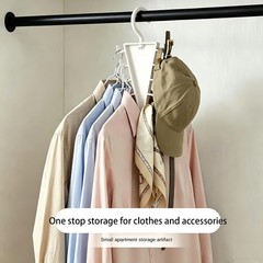 2 X V-shaped hanger with double-sided hooks wardrobe organization