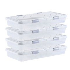 VEVOR Under Bed Storage with Wheels 31.7×15.6×6.9 In Rolling Storage Bags 4 Pack