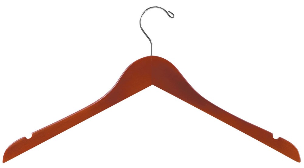Wood Hangers Standard 50 Cherry Wooden Dress Clothes Garment Clothing Shirt 17″
