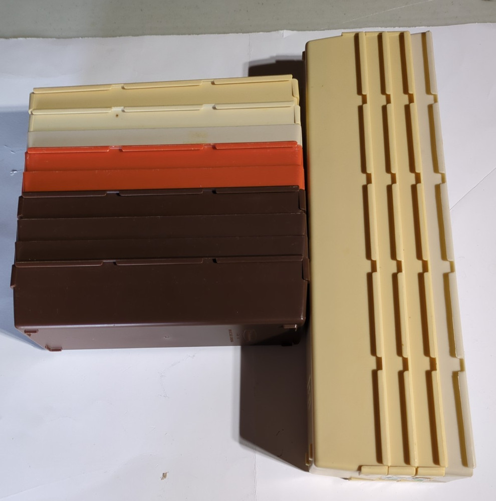 Lot 14 Vintage Interlocking Rubbermaid Drawer Organizers Mixed Sizes Multicolor