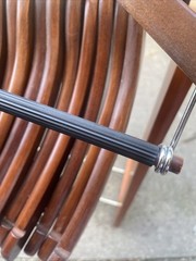 Wooden Suit Hanger Lot Of 21 Dark Cherry Wood Trouser Rod Swivel Hook