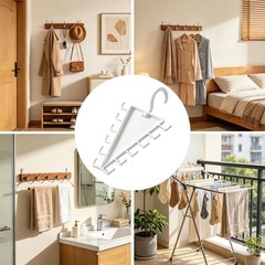 2 X V-shaped hanger with double-sided hooks wardrobe organization