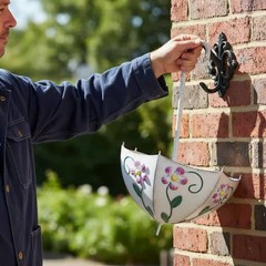 Umbrella Wall Planter European Design Garden Decor Hand Painted for Outdoor