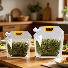 Airtight Grain Storage Bags With Handle, Large Capacity Cereal Bag, Reusable
