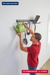 Rubbermaid FastTrack Garage Storage Utility Hooks 5 Piece Black All in One Rail