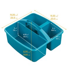 3-Compartment Small Plastic Caddy, Multipurpose Organization, Contemporary, 6…