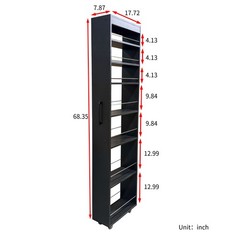 7 Tier multi-functional pull-out multi-tier storage Single-sided open shelf