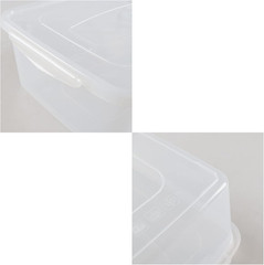 Clear Plastic Storage Bins with Latches – 14 Quart, Set of 4 Containers