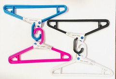 Plastic Hangers Premium Quality! 7 Pack Hangers, High Quality 4 Colors Select