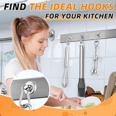 6 Pack Magnetic Hooks with Swivel Carabiner, 70LBS Neodymium Magnet Hooks Heavy.