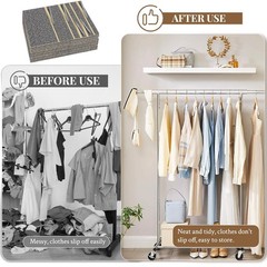 200Pcs Foam Strips with Adhesive for Clothes Hangers, Non-Slip Foam Tape Hang…