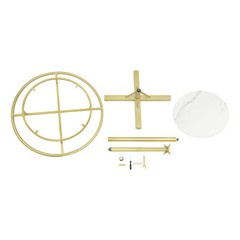 Floor-Standing Display Clothes Shelf Adjust Gold Rotatable Round Garment Rack US