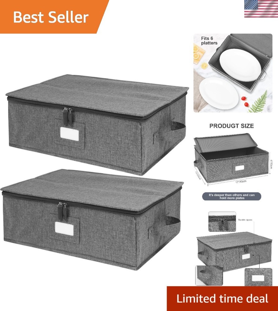 China Storage Containers Hard Shell 2 Pack, Platter Storage Case 17″ x 13″ x …