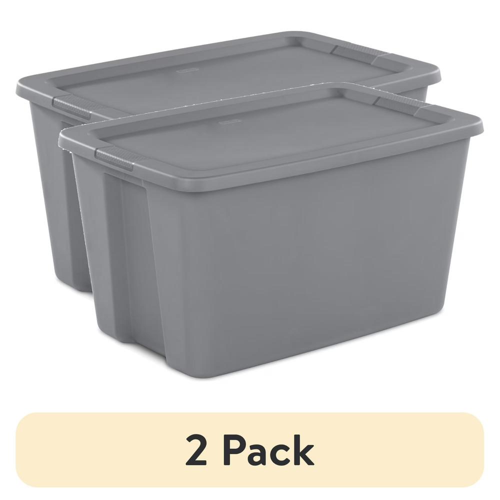 (2 pack) Sterilite Extra Large Storage Bin, 30 Gallon Plastic Storage Container
