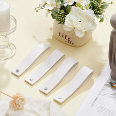 4 Pcs Faux Leather Sign Straps for Hanging Sign Faux Leather Curtain Rod Holder