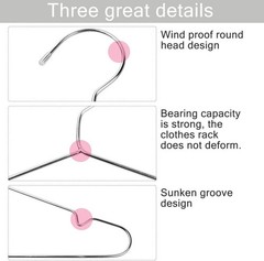 40 Pack Wire Coat Hangers Stainless Steel Heavy Duty Metal Clothes Suit Hanger
