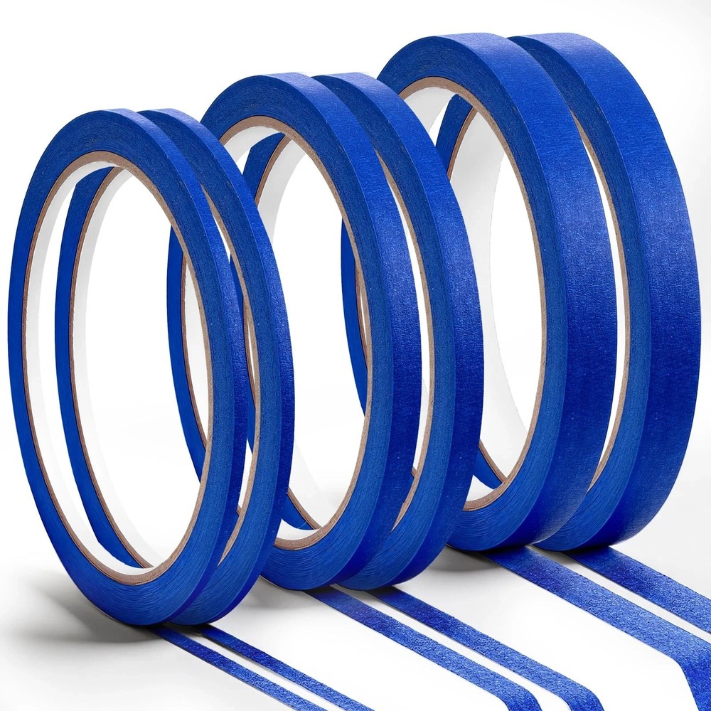 Vinyl Masking Tape for Automotive Car Paint (1/8 Inch, 1/4 Inch，3/8 Inch)