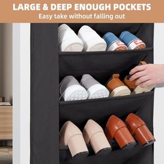 Over the Door Shoe Organizer Heavy-Duty Large Deep Pocket Hanging Shoe Organi…