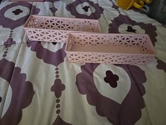 Set Of 2 Organization Bins Trays 9.25″ x 3.25″ Kitchen Makeup Storage B66