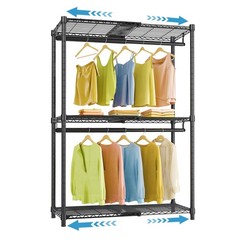 VIPEK X1 Expandable Clothes Rack Heavy Duty Adjustable from 2′ to 3’5″ with A…