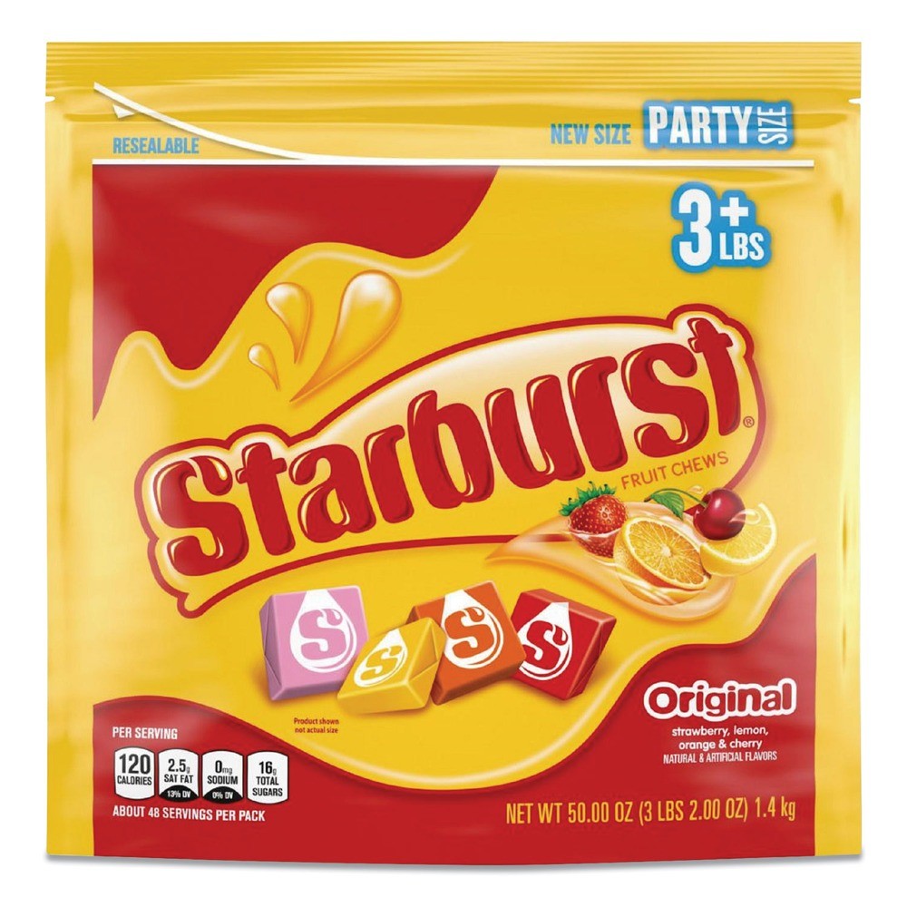 Starburst 28086 50 oz. Original Fruit Chews – Cherry,Lemon,Orange,Strawberry New