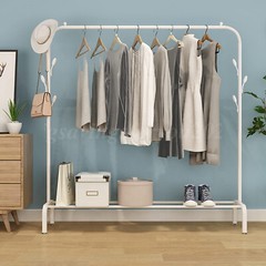 Heavy Duty Garment Hanging Rail Stand Rolling Clothes Rack Closet Storage NEW