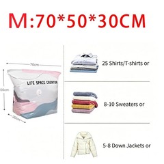 No Pump 3D Vacuum Storage Life Space Saver Better Life Space Bags 1/2/3/5Pcs