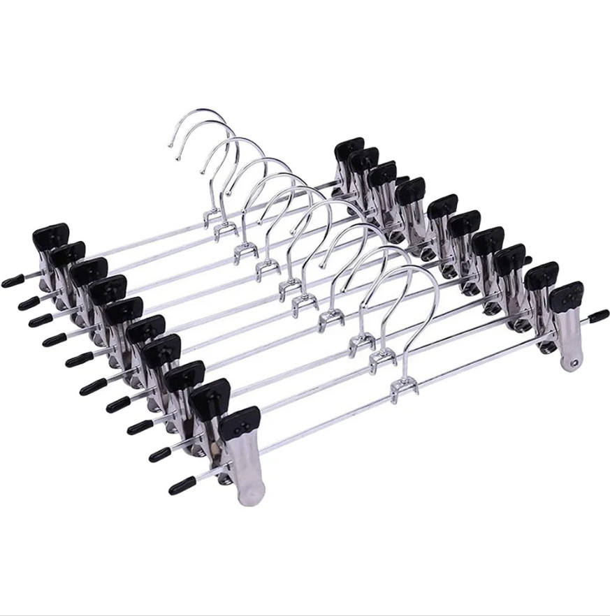 10pcs Anti-Slip Multi-Purpose Pants & Skirt Hangers for Clothes Drying – NEW