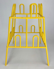 Vintage Yaffa Style Yellow Plastic Shoe Rack – MISSING ONE TOP PIECE – SEE PICS
