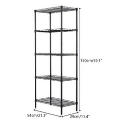 Wire Shelving 5 Tier Storage Rack Shelf Shelves Unit Kitchen Organizer Holders