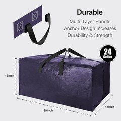 Extra Large Storage Totes 24 Gal – 12 Count=